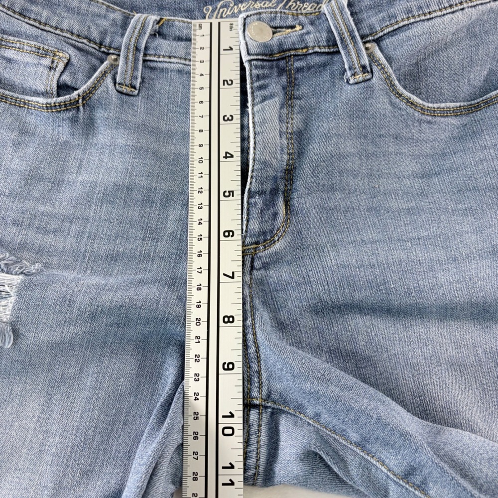 Universal Thread Jeans Distressed Ripped Raw Hem Blue Size 8/29 - Picture 6 of 9
